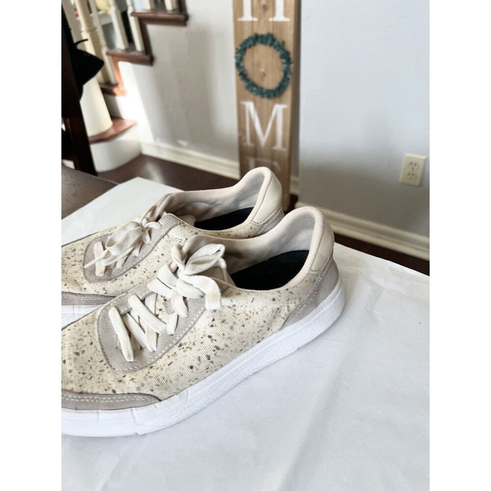 Kizik Prague Terrazzo Sneakers Beige Speckled Canvas Hands Free W 8.5 Men’s 7 - Picture 2 of 7
